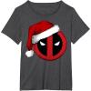 imageMarvel Deadpool Icon Santa Hat Christmas Graphic TShirtDark Heather Grey