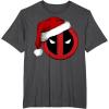 imageMarvel Deadpool Icon Santa Hat Christmas Graphic TShirtDark Heather Grey