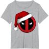 imageMarvel Deadpool Icon Santa Hat Christmas Graphic TShirtHeather Grey
