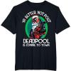 imageMarvel Deadpool Is Coming To Town Christmas TShirtBlack