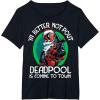 imageMarvel Deadpool Is Coming To Town Christmas TShirtBlack