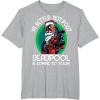 imageMarvel Deadpool Is Coming To Town Christmas TShirtHeather Grey