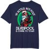 imageMarvel Deadpool Is Coming To Town Christmas TShirtNavy Blue