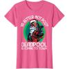 imageMarvel Deadpool Is Coming To Town Christmas TShirtPink Heather