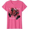 imageMarvel Deadpool Santa Hat Ugly Sweater Christmas TShirtPink Heather