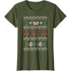 imageMarvel Deadpool Weapons Ugly Christmas Sweater TShirtOlive Green