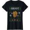 imageMarvel Groot Guardians of the Galaxy Ugly Christmas Sweater TShirtBlack