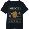 imageMarvel Groot Guardians of the Galaxy Ugly Christmas Sweater TShirtBlack