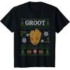 imageMarvel Groot Guardians of the Galaxy Ugly Christmas Sweater TShirtBlack
