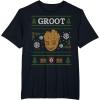 imageMarvel Groot Guardians of the Galaxy Ugly Christmas Sweater TShirtBlack