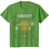 imageMarvel Groot Guardians of the Galaxy Ugly Christmas Sweater TShirtGrass Green