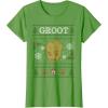 imageMarvel Groot Guardians of the Galaxy Ugly Christmas Sweater TShirtGrass Green