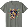 imageMarvel Guardians of the Galaxy Logo Holiday Christmas Lights TShirtOlive Heather