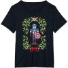 imageMarvel Holiday Christmas Avengers Captain America Nutcracker TShirtBlack