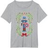 imageMarvel Holiday Christmas Avengers Captain America Nutcracker TShirtHeather Grey