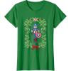 imageMarvel Holiday Christmas Avengers Captain America Nutcracker TShirtKelly Green
