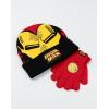 imageMarvel Iron Man Boys Red Beanie and Gloves Set  Winter Warmth Accessories with Iron Man Graphic