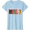 imageMarvel Logo with Christmas Holiday Avengers Decorations TShirtBaby Blue