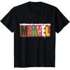 imageMarvel Logo with Christmas Holiday Avengers Decorations TShirtBlack