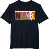 imageMarvel Logo with Christmas Holiday Avengers Decorations TShirtBlack