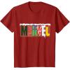 imageMarvel Logo with Christmas Holiday Avengers Decorations TShirtCranberry Red