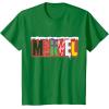 imageMarvel Logo with Christmas Holiday Avengers Decorations TShirtKelly Green