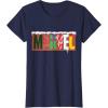 imageMarvel Logo with Christmas Holiday Avengers Decorations TShirtNavy Blue