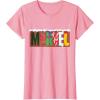 imageMarvel Logo with Christmas Holiday Avengers Decorations TShirtPink