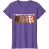 imageMarvel Logo with Christmas Holiday Avengers Decorations TShirtPurple Heather