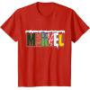 imageMarvel Logo with Christmas Holiday Avengers Decorations TShirtRed