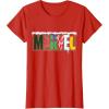 imageMarvel Logo with Christmas Holiday Avengers Decorations TShirtRed