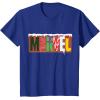 imageMarvel Logo with Christmas Holiday Avengers Decorations TShirtRoyal Blue
