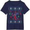 imageMarvel SpiderMan Upside Down Ugly Christmas Sweater TShirtNavy Blue