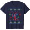 imageMarvel SpiderMan Upside Down Ugly Christmas Sweater TShirtNavy Blue