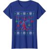 imageMarvel SpiderMan Upside Down Ugly Christmas Sweater TShirtRoyal Blue