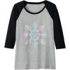 imageMarvel SpiderMan Winter Holiday Snowflake Logo Raglan Baseball TeeBlackAthletic Heather