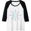 imageMarvel SpiderMan Winter Holiday Snowflake Logo Raglan Baseball TeeBlackWhite