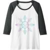 imageMarvel SpiderMan Winter Holiday Snowflake Logo Raglan Baseball TeeDark Heather GreyWhite