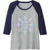 imageMarvel SpiderMan Winter Holiday Snowflake Logo Raglan Baseball TeeNavy BlueAthletic Heather