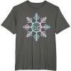 imageMarvel SpiderMan Winter Holiday Snowflake Logo TShirtAsphalt Grey