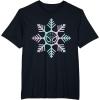 imageMarvel SpiderMan Winter Holiday Snowflake Logo TShirtBlack
