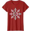 imageMarvel SpiderMan Winter Holiday Snowflake Logo TShirtCranberry Red