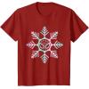 imageMarvel SpiderMan Winter Holiday Snowflake Logo TShirtCranberry Red