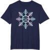 imageMarvel SpiderMan Winter Holiday Snowflake Logo TShirtNavy Blue