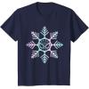 imageMarvel SpiderMan Winter Holiday Snowflake Logo TShirtNavy Blue