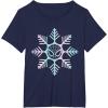 imageMarvel SpiderMan Winter Holiday Snowflake Logo TShirtNavy Blue