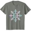 imageMarvel SpiderMan Winter Holiday Snowflake Logo TShirtOlive Heather