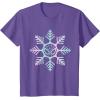 imageMarvel SpiderMan Winter Holiday Snowflake Logo TShirtPurple Heather
