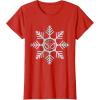 imageMarvel SpiderMan Winter Holiday Snowflake Logo TShirtRed