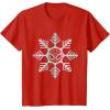 imageMarvel SpiderMan Winter Holiday Snowflake Logo TShirtRed